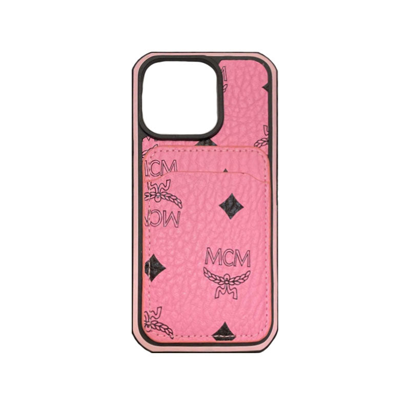 MCM iPhone Case With Card Holder Yellow-