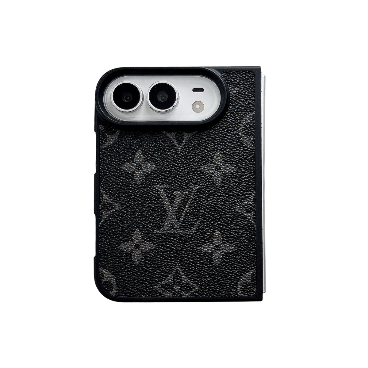 iPhone Duo Monogram Leather Case – Crystal Logo Edition
