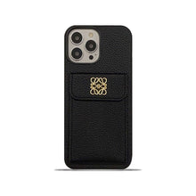 Luxury iPhone Case With Card Holder Black-