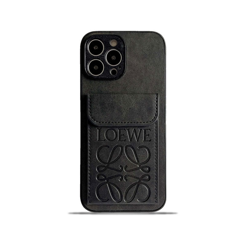 Luxury iPhone Case With Card Holder Black-