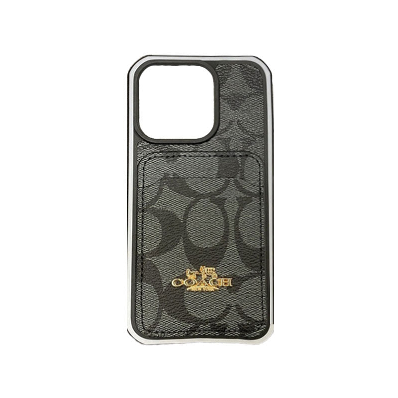 Classic iPhone Case With Card Holder Coffee