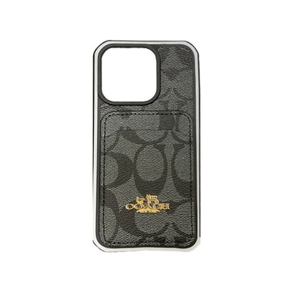 Classic iPhone Case With Card Holder Coffee