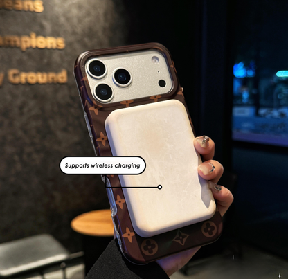 Luxury MagSafe-Compatible Magnetic Phone Case with Detachable Airbag Stand