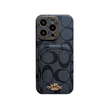 Classic iPhone Case With Card Holder Coffee