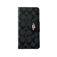 Classic iPhone Case Leather Flip Case with Card Holder Black