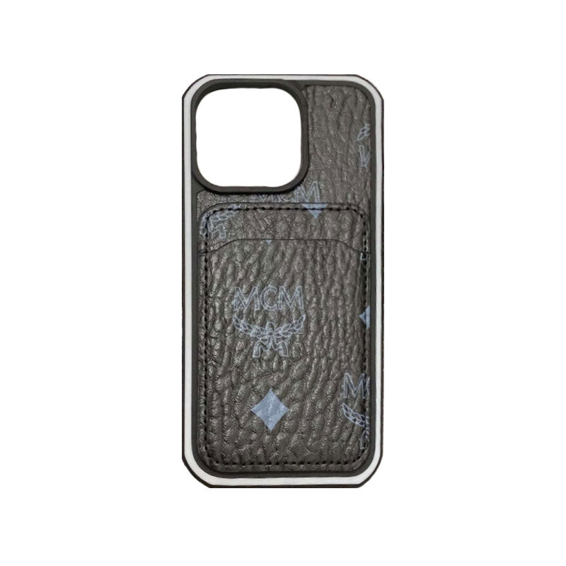 MCM iPhone Case With Card Holder Yellow-