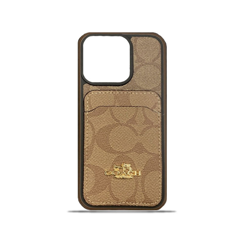 Classic iPhone Case With Card Holder Coffee