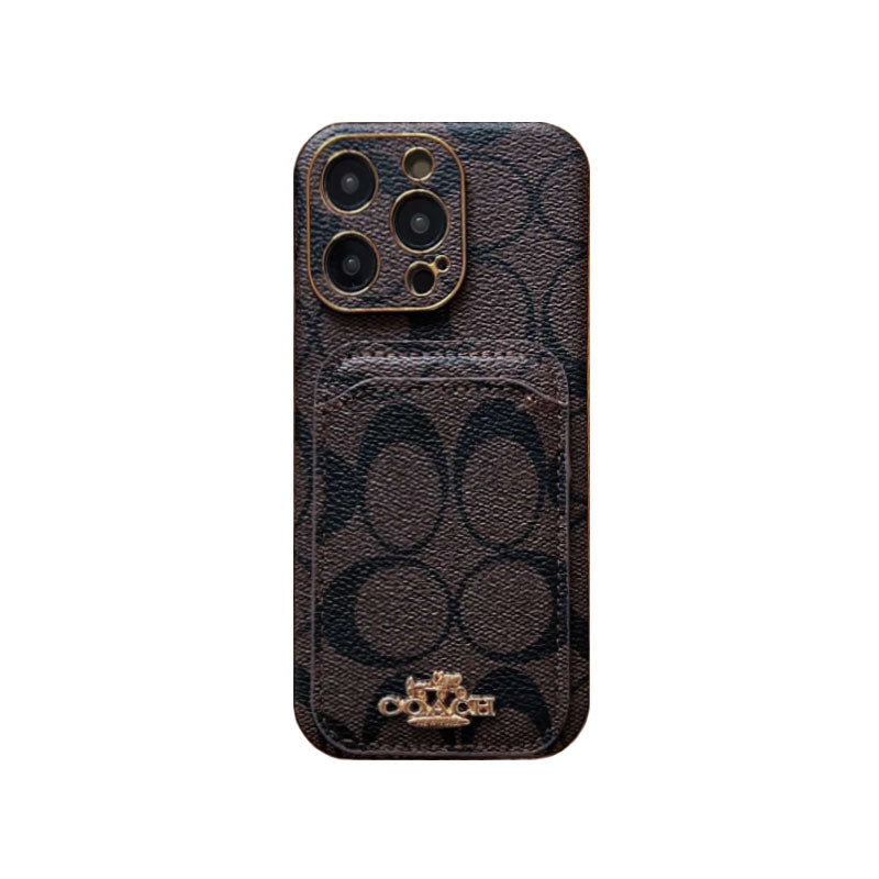 Classic iPhone Case With Card Holder Coffee