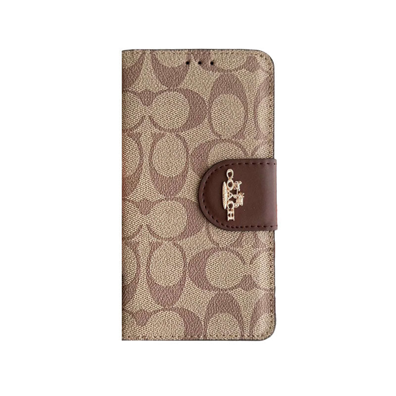 Classic iPhone Case Leather Flip Case with Card Holder Black