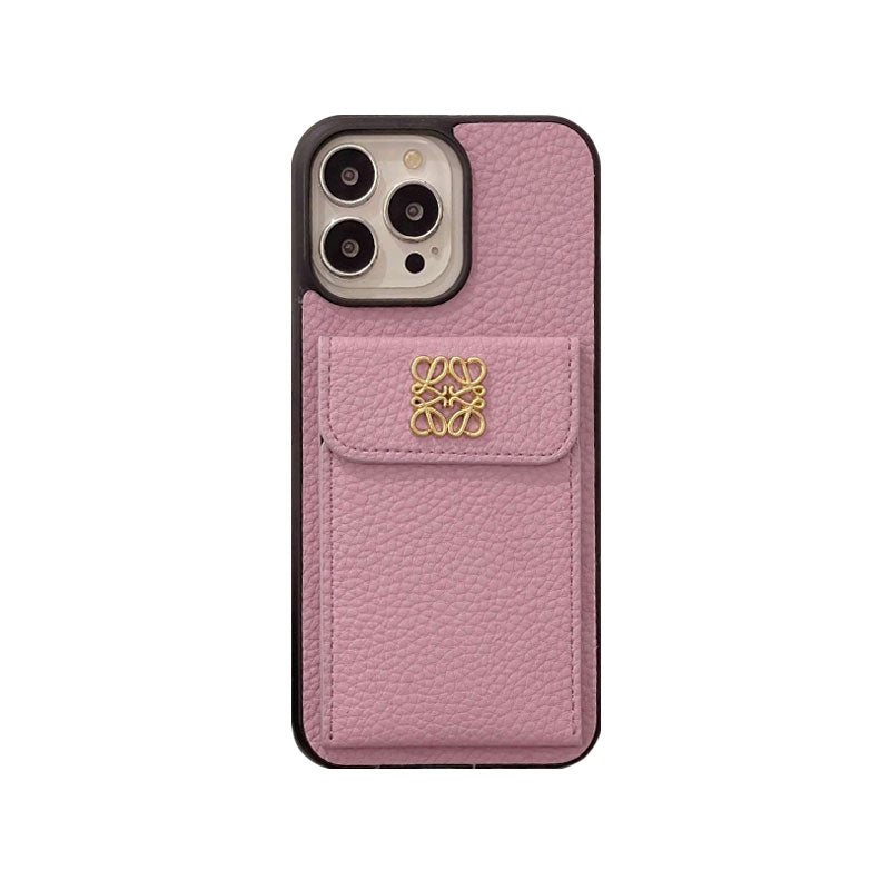Luxury iPhone Case With Card Holder Black-