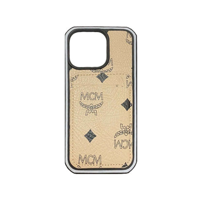 MCM iPhone Case With Card Holder Yellow-