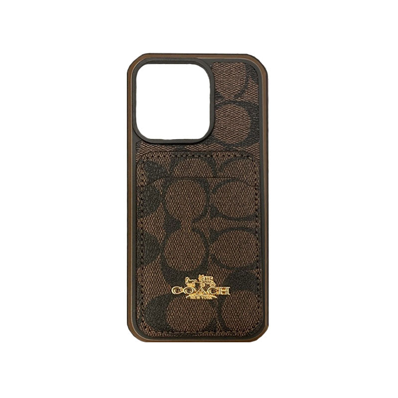 Classic iPhone Case With Card Holder Coffee