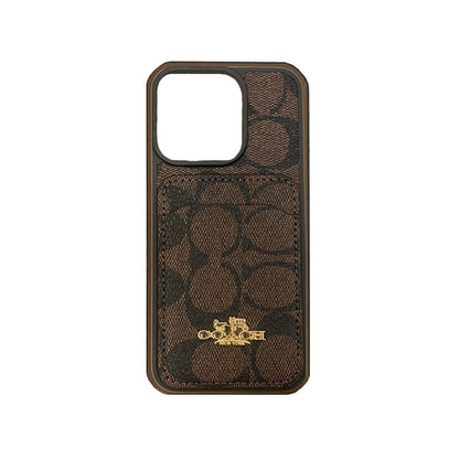 Classic iPhone Case With Card Holder Coffee