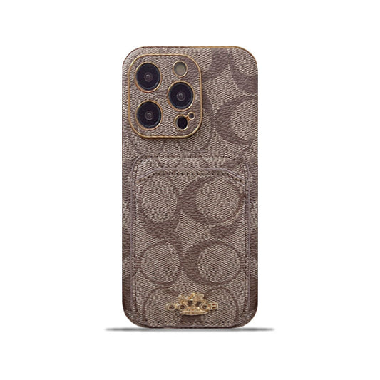 Classic iPhone Case With Card Holder Coffee
