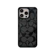 Classic iPhone Case With Card Holder And Strap Light Black