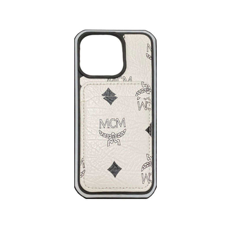 MCM iPhone Case With Card Holder Yellow-
