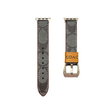 Leather Coach Apple Watch Band Light Brown-