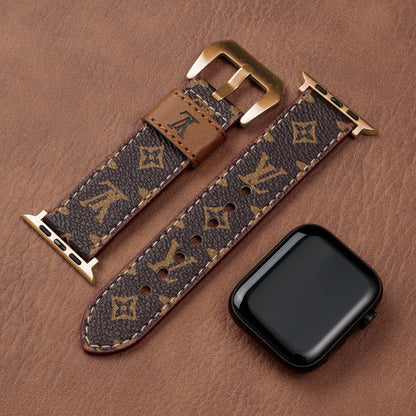 Leather Monogram Apple Watch Bands