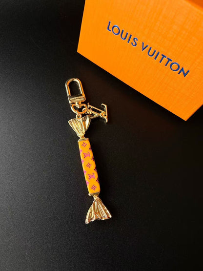 Luxury Lollipop Monogram Bag Charm Keychain