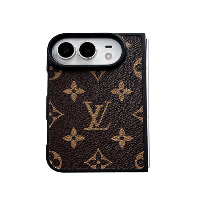 iPhone Duo Monogram Leather Case – Crystal Logo Edition