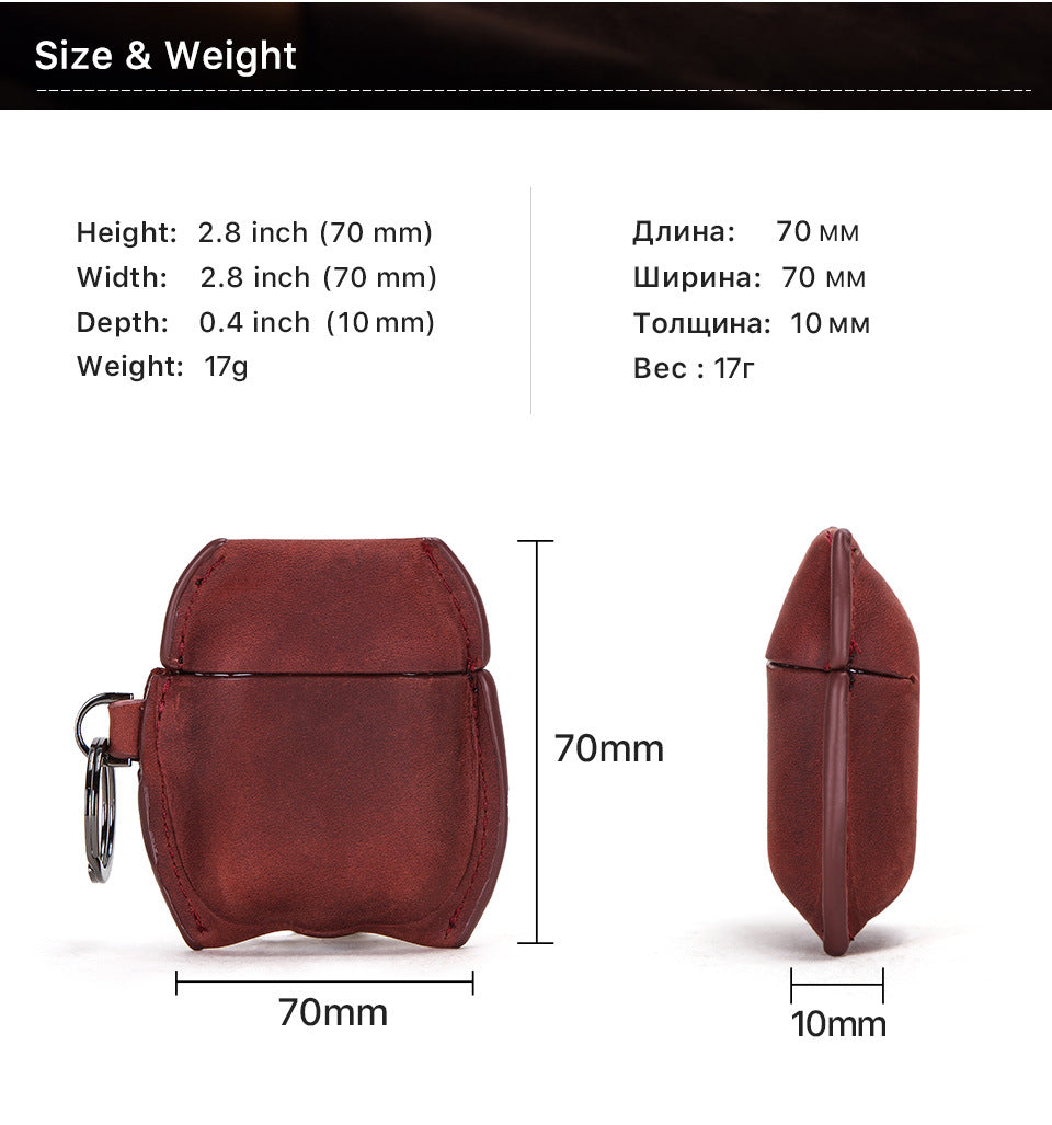 Genuine Leather AirPods 1/2 Case