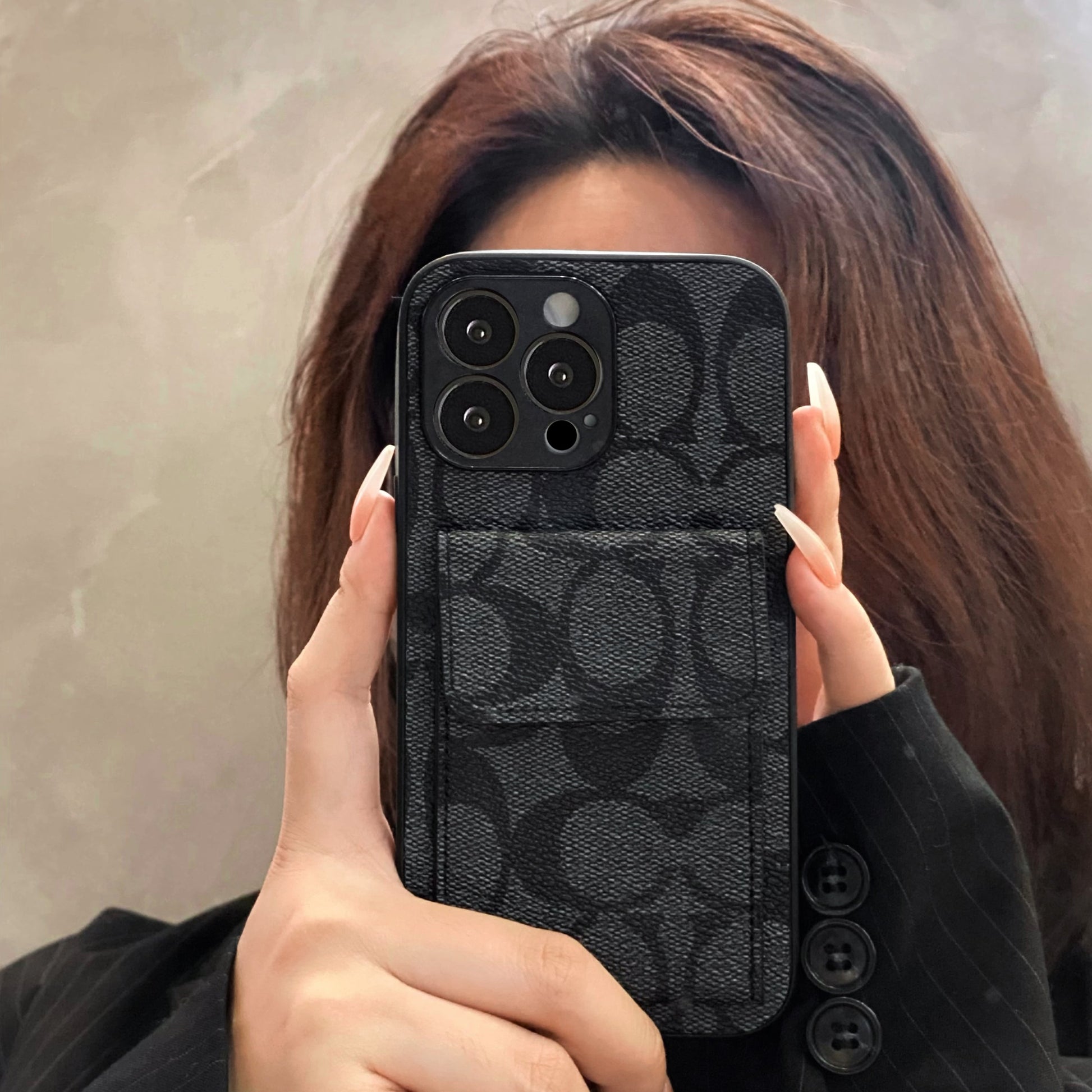 Classic iPhone Case With Wallet Black-