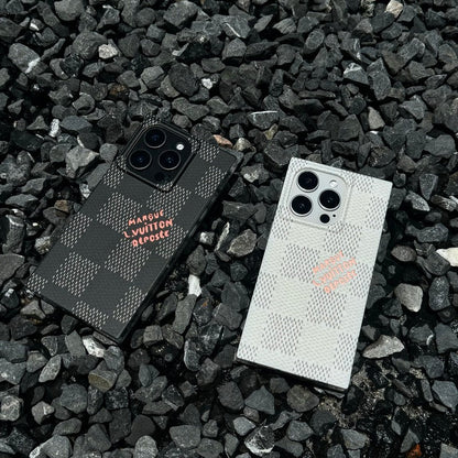 Luxury Black & White Sqaure iPhone Case