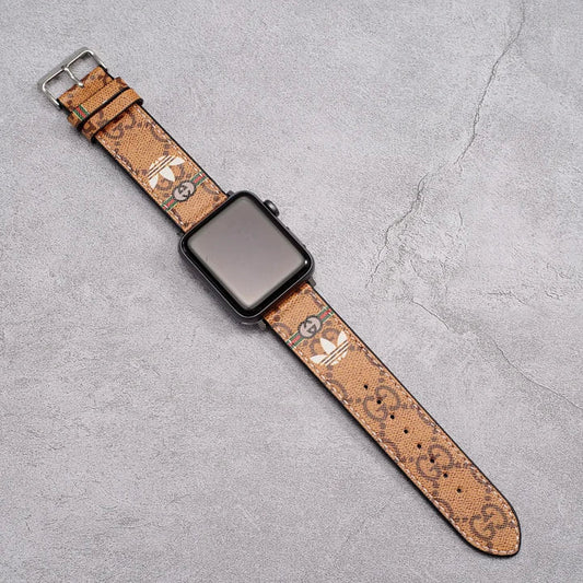 Leather Monogram Apple Watch Bands