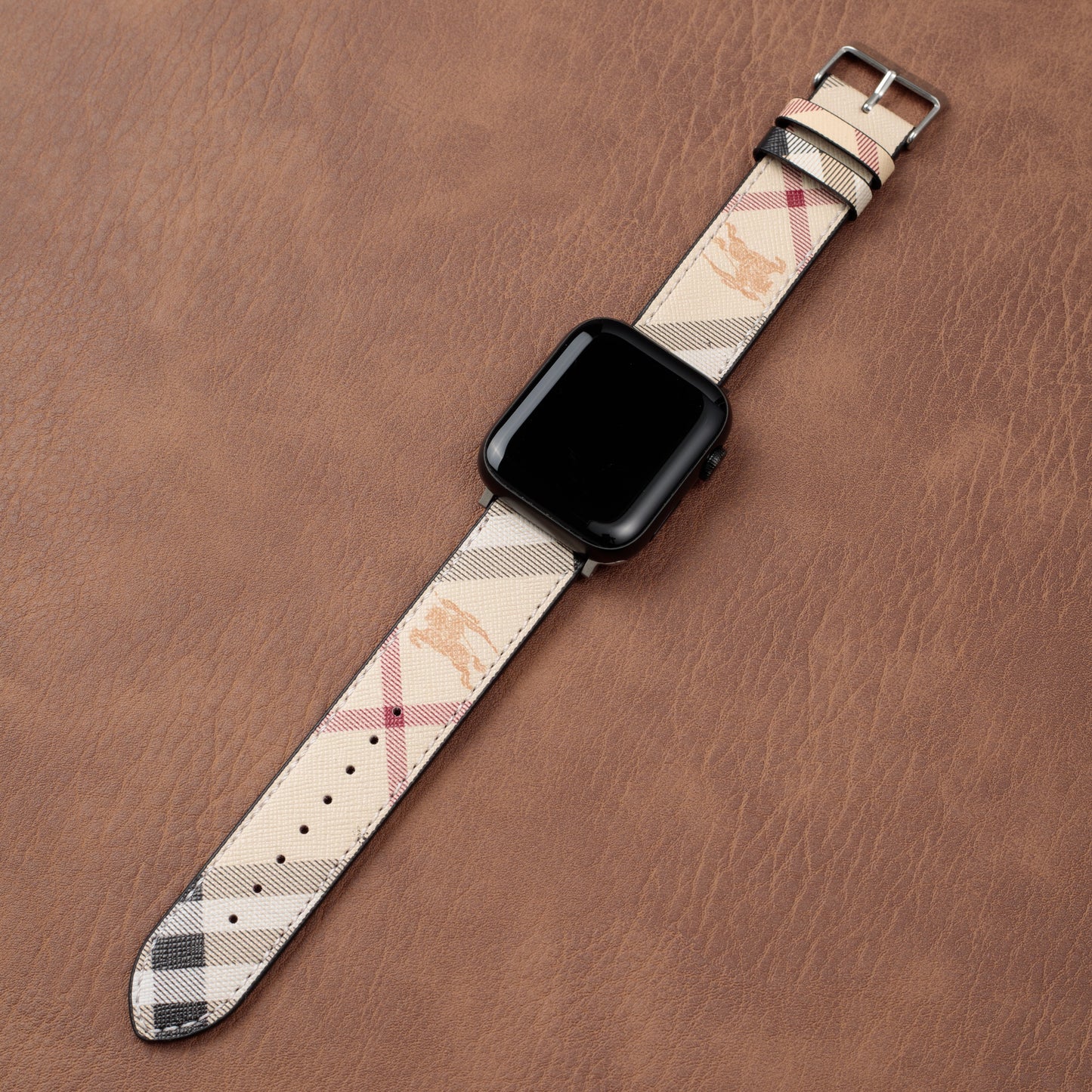Leather Monogram Apple Watch Bands