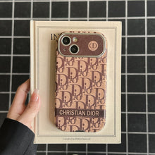 Fashion White & Brown Color Leather iPhone Case