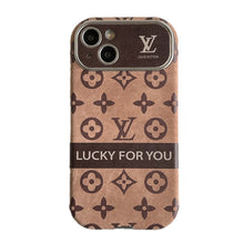 Luxury Brown & Black Classic Leather iPhone Case