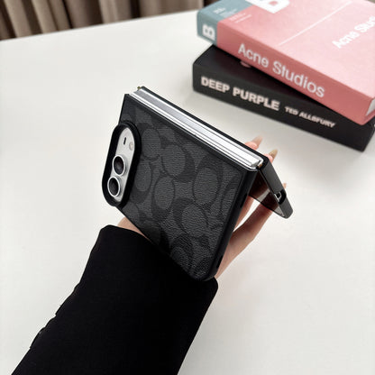 iPhone Duo Classic Monogram Leather Case – Gold Logo Option