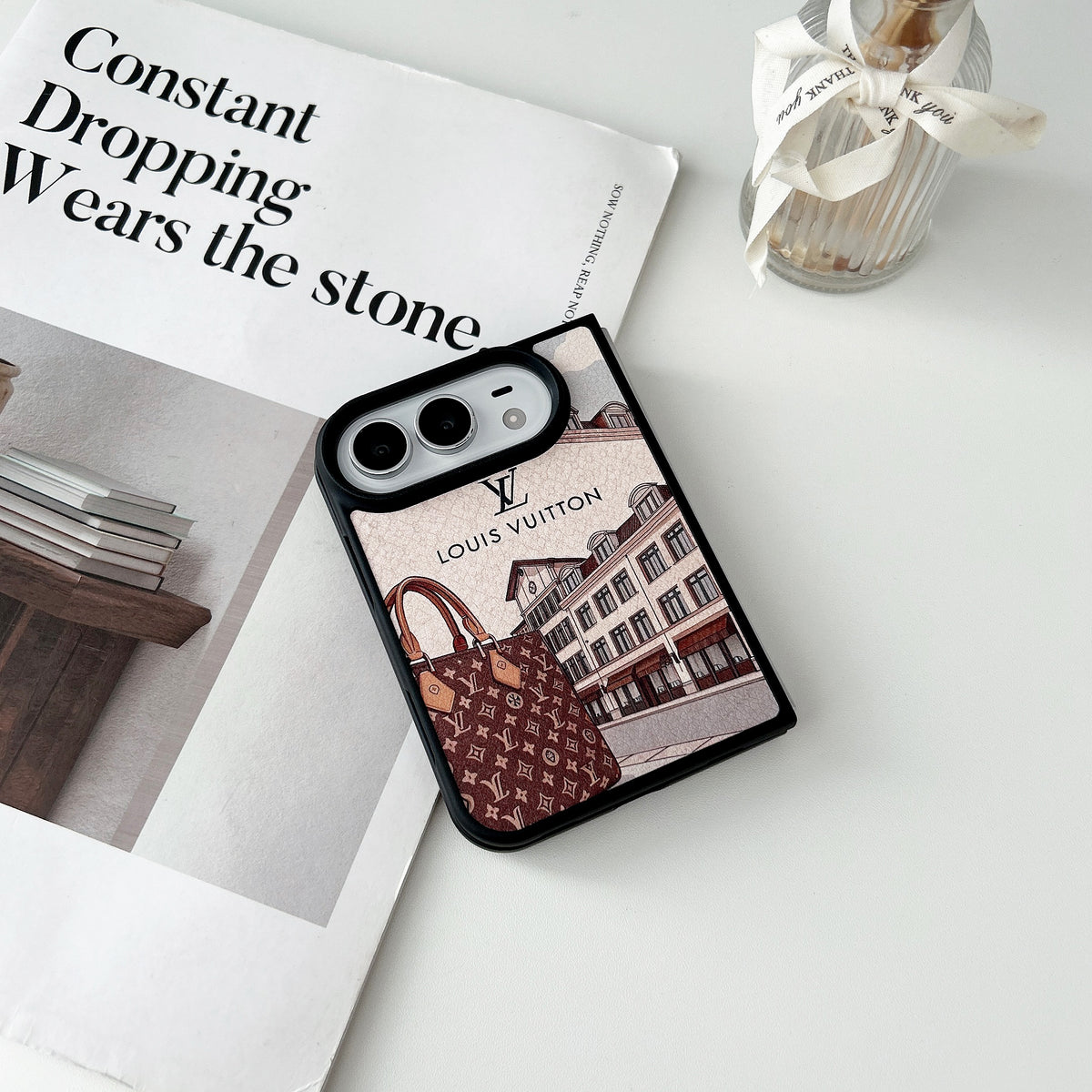 iPhone Duo Colorblock Monogram Leather Case