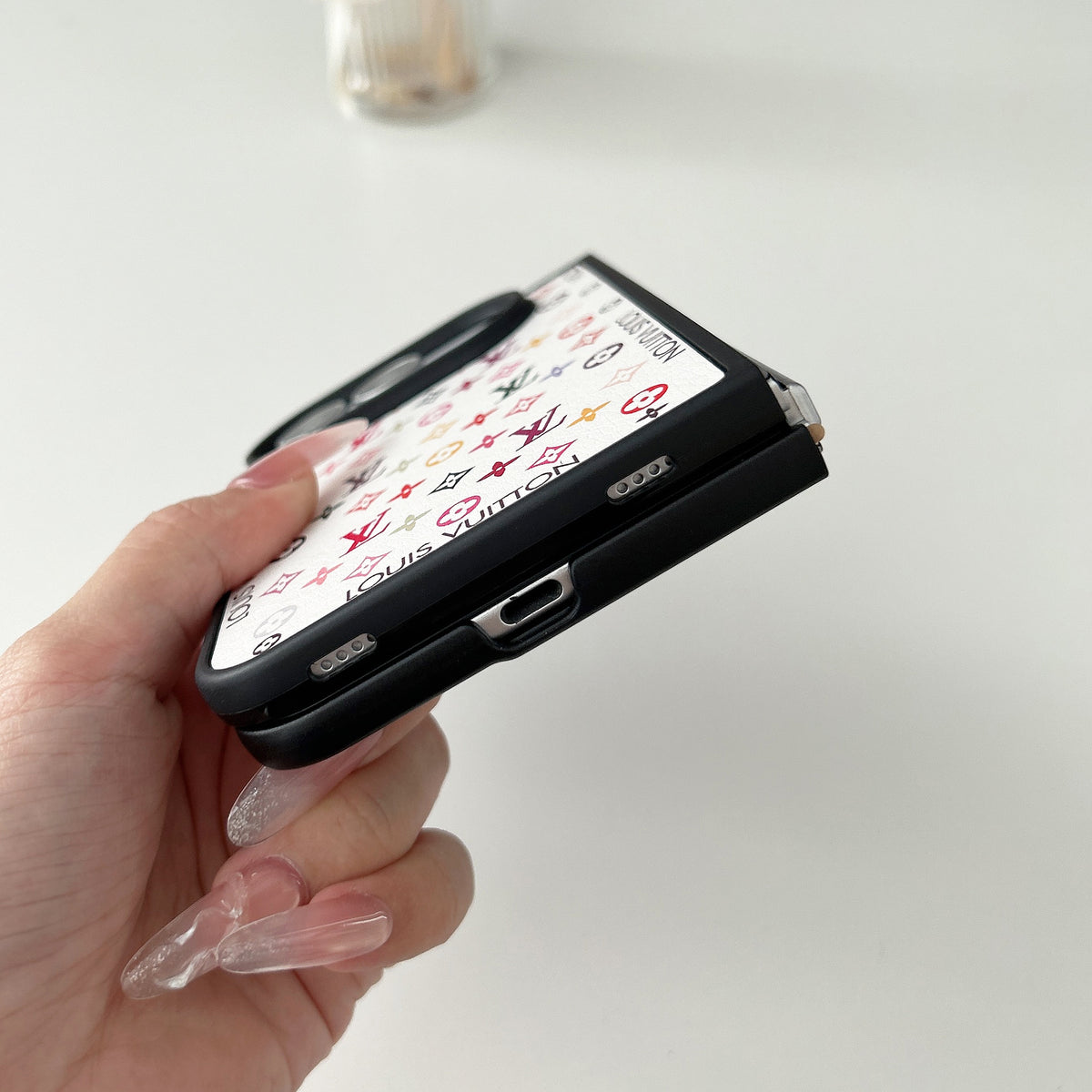 iPhone Duo Colorblock Monogram Leather Case