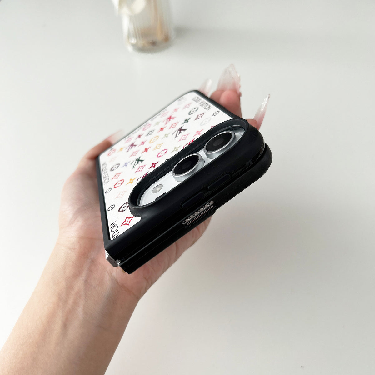 iPhone Duo Colorblock Monogram Leather Case