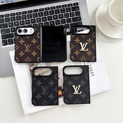 iPhone Duo Monogram Leather Case – Crystal Logo Edition