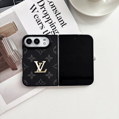 iPhone Duo Monogram Leather Case – Crystal Logo Edition
