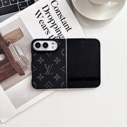 iPhone Duo Monogram Leather Case – Crystal Logo Edition