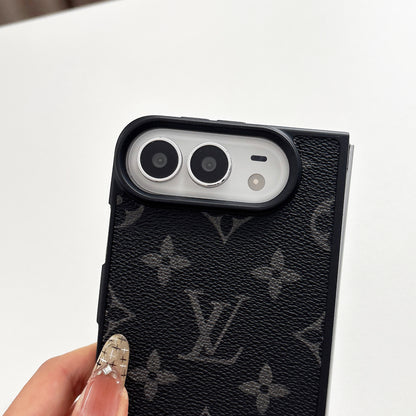 iPhone Duo Monogram Leather Case – Crystal Logo Edition