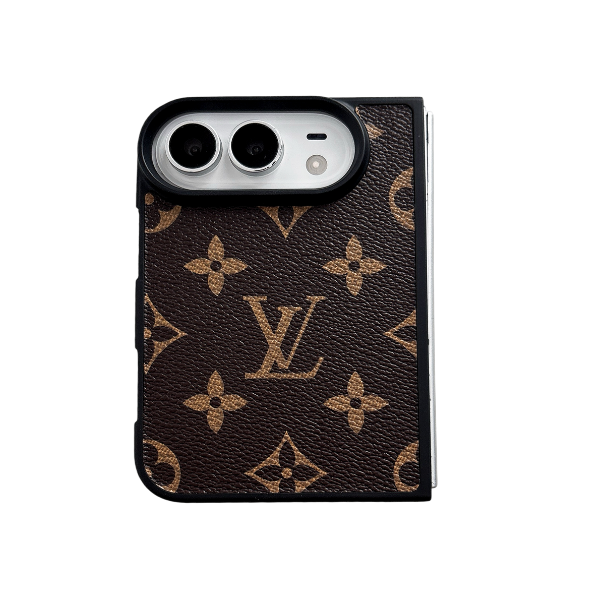iPhone Duo Monogram Leather Case – Crystal Logo Edition