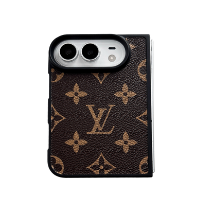 iPhone Duo Monogram Leather Case – Crystal Logo Edition