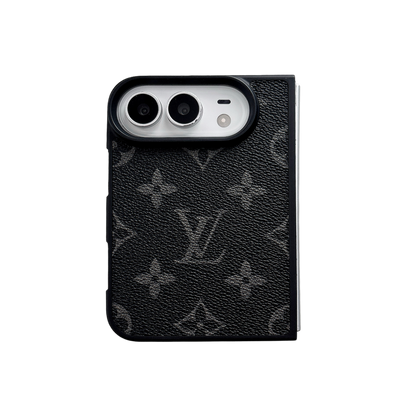 iPhone Duo Monogram Leather Case – Crystal Logo Edition