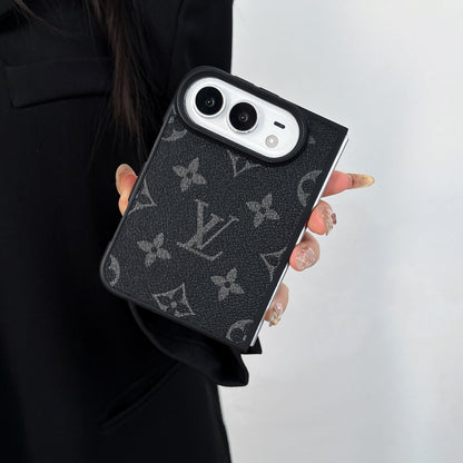 iPhone Duo Monogram Leather Case – Crystal Logo Edition
