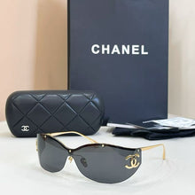 Luxury Rimless Shield Sunglasses | Gold Metal Accent UV400 Fashion Eyewear