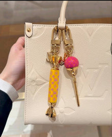 Luxury Lollipop Monogram Bag Charm Keychain
