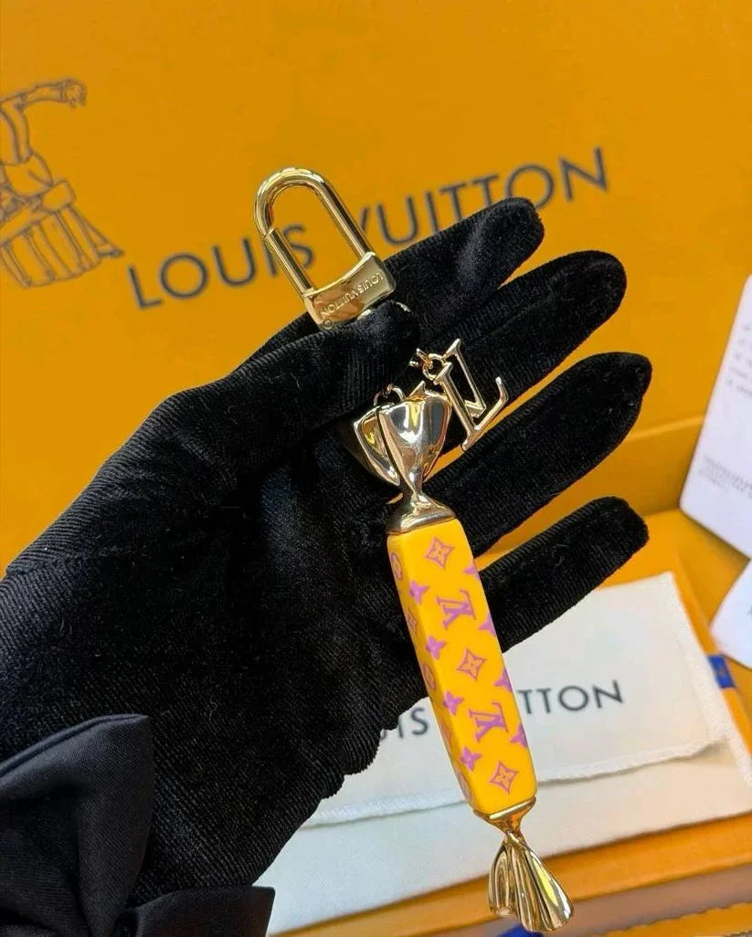 Luxury Lollipop Monogram Bag Charm Keychain