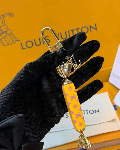 Luxury Lollipop Monogram Bag Charm Keychain