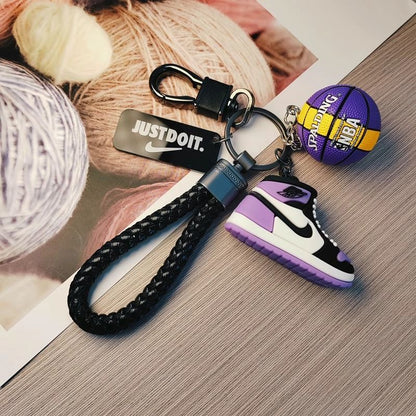 Mini Sneaker Basketball Keychain
