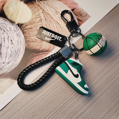 Mini Sneaker Basketball Keychain