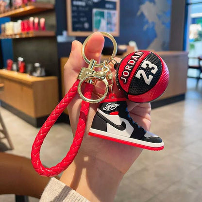 Mini Sneaker Basketball Keychain